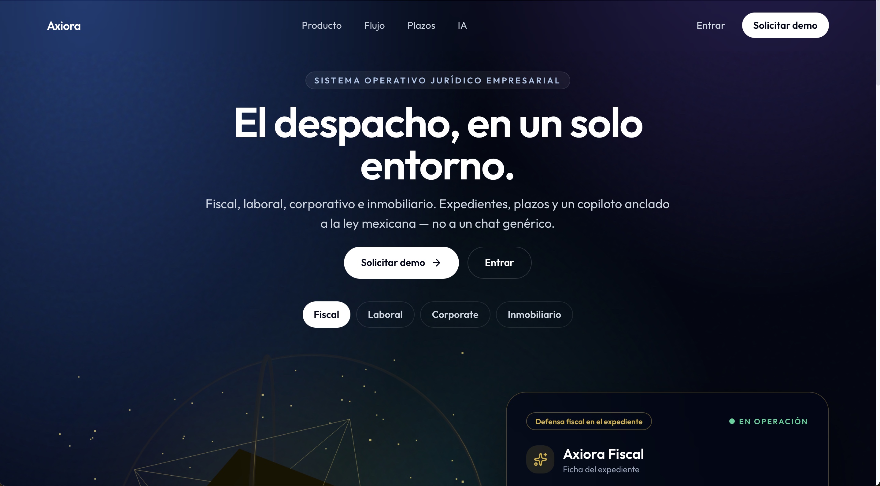 Landing de Axiora
